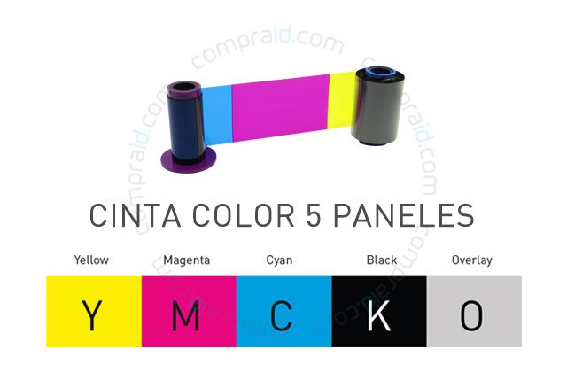 Cinta color 800077-740 para impresión de gafetes en pvc