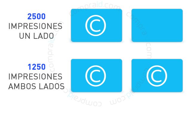 La cinta 800077-709 rinde 2500 impresiones un lado y 1250 ambos lados